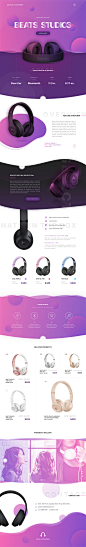 【Weekly UI】- electronic products : a website design of headset