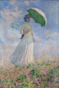 Woman with a Parasol, Facing Right (also known as Study of a Figure Outdoors (Facing Right)), 1886