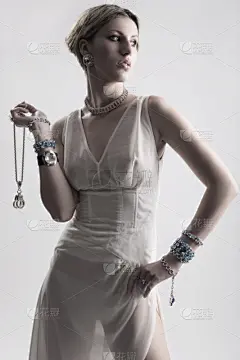 珠宝,女孩,施华洛世奇,施华洛世奇施艺彩,短裙,手铐,垂直画幅,美,女人,项链
