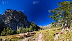 五彩缤纷的秋日里的卡尼克阿尔卑斯山