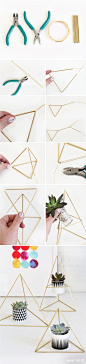 » MY DIY | Himmeli Triangle Succulent Holder: 