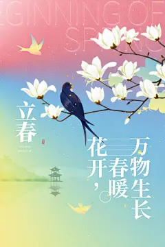 立春春分海报设计素材