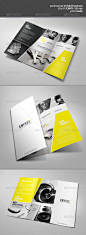Unique Tri-Fold Brochure三折页手册画册模板素材图片设计源文件-淘宝网