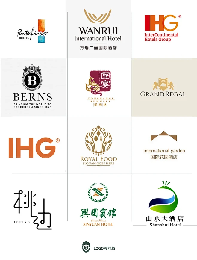 020灵感采集｜国际知名酒店logo设计参考-花瓣网