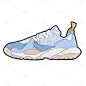 手绘-描边运动鞋服饰单品贴纸8