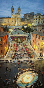 西班牙广场，罗马，意大利。该蒙蒂