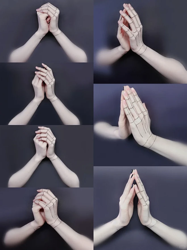 双手合十祈祷手势②手部动作素材⚠注意查收 - 小红书-花瓣网