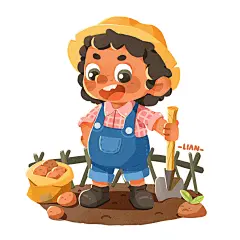 果蔬农场-系列小场景插画儿童插画Lian利安 - 原创作品 -  