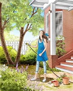 【韩国画师yalzza的插画作品】—— 柔和的色彩，温暖的画面，浓厚的生活气息，一个人的惬意时光……
