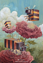 加拿大的女画师Laura Bifano，“Menagerie”系列作品。她作品里的这股巧劲儿特别招人喜欢。她的DA：O网页链接