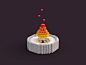 Pixel Candle candle 3d modelling lowpoly pixel pixelart illustration 3dart 3d illustration render blender3d 3d