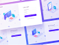 Roger Login Page typography gradient chat app register login icon ui landing page isometric illustration
