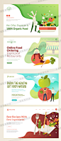 【文件点击可下载】美食物烹饪蔬菜水果创意海报着陆页界面互联网站矢量插画设计素材-淘宝网