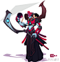 Duelyst Fanart Faction, Jon Comoglio : I've been enjoying the game Duelist so much I wanted to do some fan art, and make my own faction that would fit into their established verse. I have some more characters in mind that I plan to update as I finish them