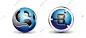 炫彩立体英文字体科技游戏3D图标旋转地球Logo图标志设计矢量素材-淘宝网