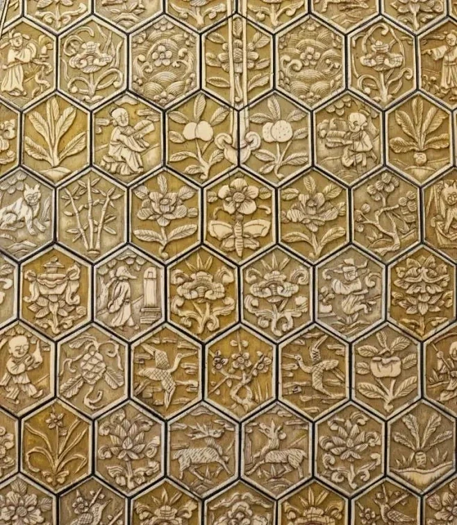 明代 龟背纹牙雕琵琶-花瓣网