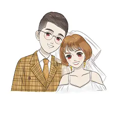 鹿屿岛日系Q版头像漫画画头像微信卡通情侣婚礼人物形象真人手绘-淘宝网