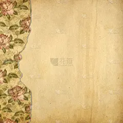 Grunge疏远了相册里的玫瑰花照片