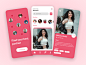 Dating App 项目  Behance 上的照片、视频、徽标、插图和品牌