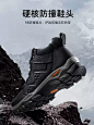 骆驼高帮登山鞋男款新款冬季加绒真皮防寒保暖户外徒步鞋男-tmall.com天猫