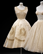 Dress and Petticoat 
Pierre Balmain
1950-55
Pierre Balmain opened his couture house in 1945. He had previously trained alongside Christian Dior at the couture house of Lucien Lelong. Balmain became one of the most successful couturiers of his generation a