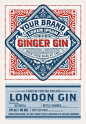 Premium Vector _ Vintage gin label design
