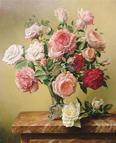 琦嘟嘟采集到比利时画家Pieter Wagemans花卉静物作品