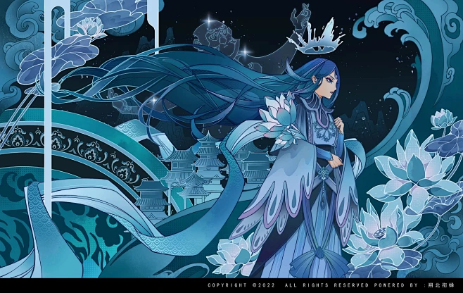 二十八星宿作品集-白虎篇 参水猿-花瓣网