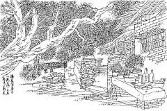 陶义美作品：《扬美古镇——老房子院落》