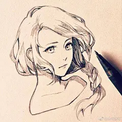 人物肖像手绘插画❤️来自插画师clivenzu的作品 ​​​​