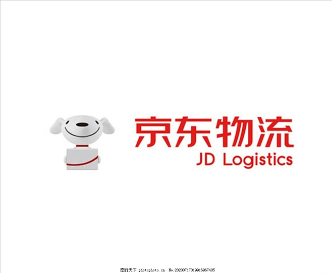 京东物流logo,京东物流文字,红色图标,小狗,JD,矢量图,快递标志-花瓣网