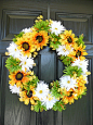 Sunflowers and Daisies | ~)( Door Decor )(~