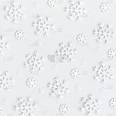 圣诞节或冬天的作文。圣诞节图案的雪花在柔和的灰色背景。平躺，俯视图，正方形
