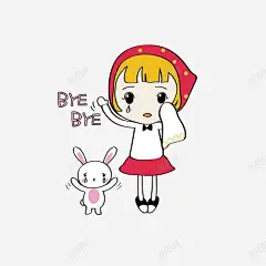挥手泪别的女孩 创意素材