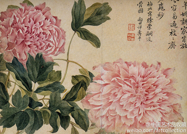 #常州画派#【 清 恽寿平 《没骨花鸟图...
