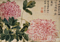 #常州画派#【 清 恽寿平 《没骨花鸟图册》 】恽寿平的没骨花卉作品格调秀雅、设色明净、笔法清逸，其艺术创造性对当时清代画坛影响颇大。作为“清初六大家”之一的恽寿平，他的“恽体”花卉画风，在中国画史上占有重要地位，具有深远影响，在当今的中国花鸟画教学中也有一定的指导作用。