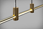 Bronze and Pyrex® pendant lamp LINE By d’Armes design Alexandre Joncas