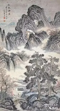 马骀——精品国画作品欣赏 | 
马骀(1886-1937)清末民初著名画家、美术理论家和教育家。字企周，又字子骧，别号环中子，又号邛池渔父。四川西昌人，寓居上海。回族。曾任上海美专教授。于画无不能，尤工北派山水，布置严整，渲染深秀，惟作家气较重。
