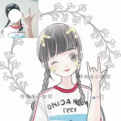 【玲珑安】Q版人物卡通情侣漫画头像定制照片手绘简笔画插画设计-淘宝网