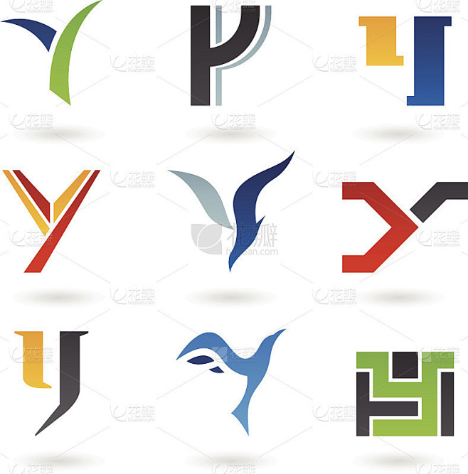 字母Y的抽象图标