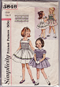 3846 Simplicity GIRLS c.1950s Smocked DRESS Girls Sz4 : 3846 Simplicity GIRLS c.1950s Smocked DRESS Girls Sz4 in | eBay #刺绣# #DIY# #布艺#