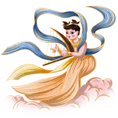 【米图网-52mitu.com】敦煌 飞天 仙女 神话 人物 手绘 传说国风敦煌