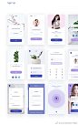 #深夜灵感# 一组iOS 手机App界面设计套件，70多个界面，来自 Velvet UI Kit #UI设计# #App设计# ​​​​