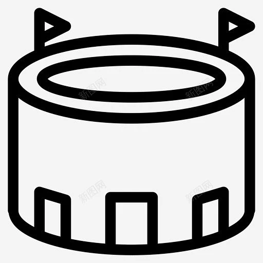 体育场竞技场运动场图标 页面网页 平面电商 创意素材-花瓣网