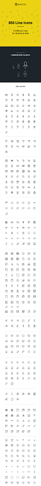 Budicon - 850 Scalable Vector Line Icons on Behance_线性icon _T2018913 #率叶插件，让花瓣网更好用#