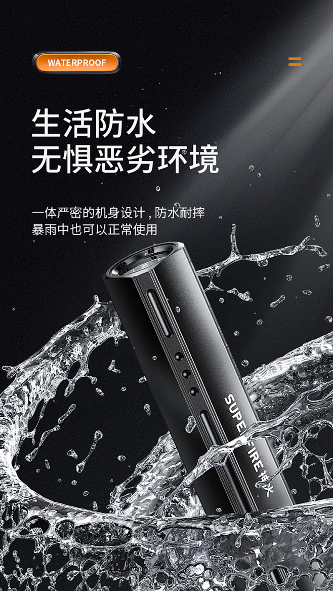 神火强光手电筒便携远射迷你小型充电式LE...