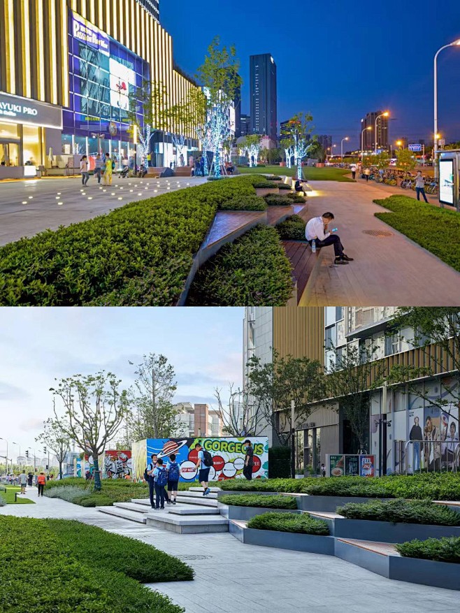 漕河泾印象城 商业庆典广场位置正对公交车停靠站，我们打造了城市友好型景观，为来来往往的各色人群提供了绿色安全的景观停留点。商业有时也应为城市的 ...