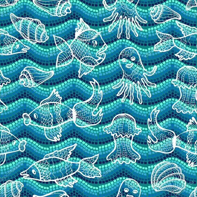 海洋蓝色设计集合
