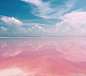 #Photography inspiration# 粉色的天空之境——墨西哥天然粉色咸水湖。