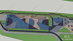 现代户外篮球场SU模型下载【ID:1156770197】